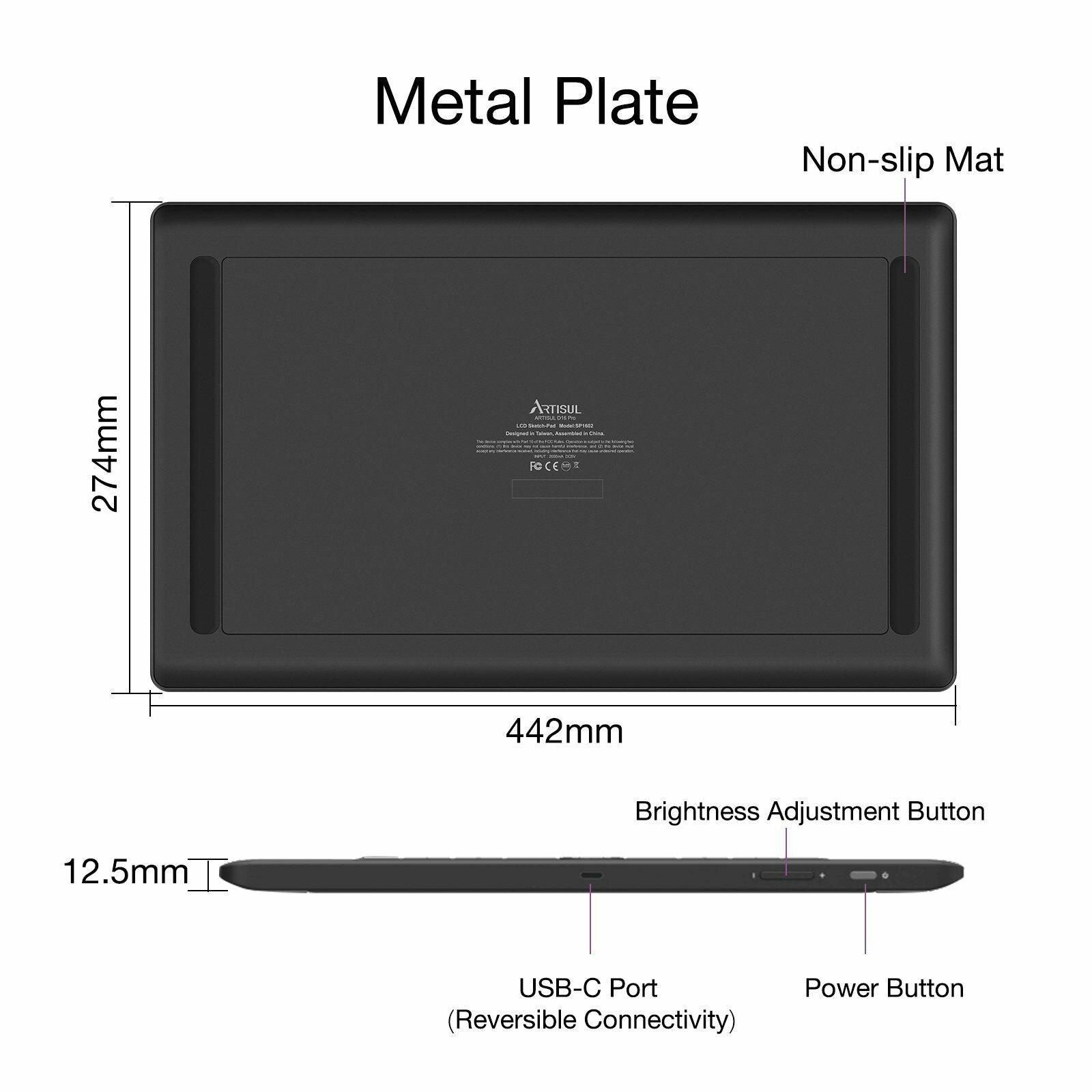 Artisul D16 Pro Pen Display Drawing Monitor Support Windows & MacOS